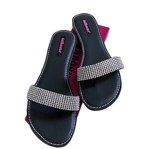 Dollhouse NWT Women’s Size 9 Y2K 90’s Zarnina Diamond Glam Flat Sandals New